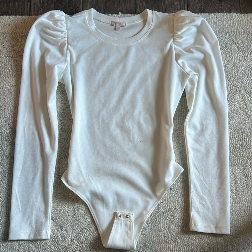 Long sleeve white onesie